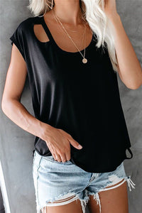 Cut Out distressed Tee