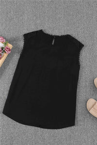 Sleeveless Lace Detail Tops