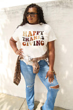 Load image into Gallery viewer, Simply Love Full Size HAPPY THANKS GIVING Short Sleeve T-Shirt