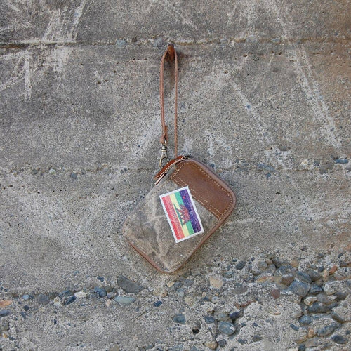 Stamps Wallet Wristlet Bag