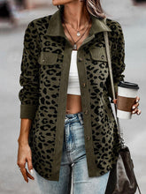 Load image into Gallery viewer, Full Size Leopard Buttoned Jacket