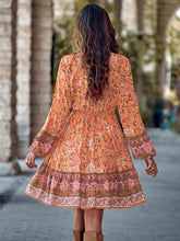 Load image into Gallery viewer, Bohemian V-Neck Long Sleeve Dress