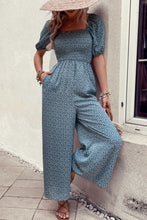 Load image into Gallery viewer, Printed Square Neck Jumpsuit with Pockets