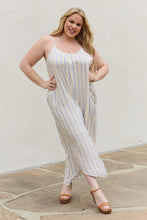 Load image into Gallery viewer, HEYSON Full Size Multi Colored Striped Jumpsuit with Pockets