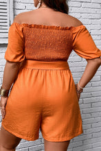 Load image into Gallery viewer, Plus Size Smocked Tie Belt Romper