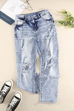 Load image into Gallery viewer, Splatter Distressed Acid Wash Jeans with Pockets