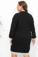 Load image into Gallery viewer, Plus Size Long Sleeve Sweater Dress