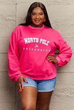 Load image into Gallery viewer, Simply Love Full Size NORTH POLE UNIVERSITY Graphic Sweatshirt