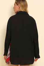 Load image into Gallery viewer, Plus Size Color Block Button Front Shirt