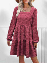 Load image into Gallery viewer, Square Neck Long Sleeve Dress