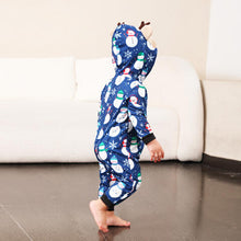 Load image into Gallery viewer, Snowman Print Hooded Jumpsuit