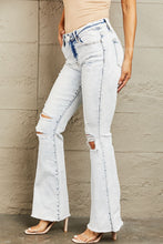 Load image into Gallery viewer, BAYEAS Mid Rise Acid Wash Distressed Jeans