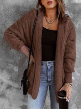 Load image into Gallery viewer, Open Front Hooded Faux Fur Outwear with Pockets