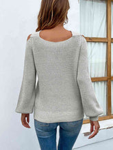 Load image into Gallery viewer, Crisscross Cold-Shoulder Sweater