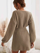 Load image into Gallery viewer, Round Neck Long Sleeve Sweater Dress