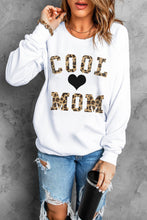 Load image into Gallery viewer, COOL MOM Heart Graphic Round Neck Sweatshirt