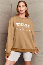 Load image into Gallery viewer, Simply Love Full Size NORTH POLE UNIVERSITY Graphic Sweatshirt