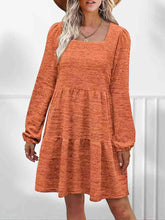 Load image into Gallery viewer, Square Neck Long Sleeve Dress