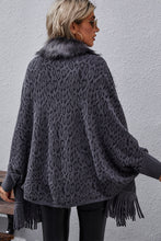 Load image into Gallery viewer, Leopard Fringe Detail Poncho