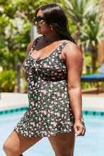 Load image into Gallery viewer, Marina West Swim Full Size Clear Waters Swim Dress in Black Roses