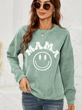 Load image into Gallery viewer, Round Neck Long Sleeve MAMA Graphic Sweatshirt