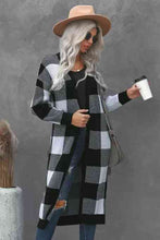 Load image into Gallery viewer, Buffalo Plaid Duster Cardigan