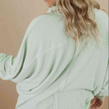 Load image into Gallery viewer, Plus Size Collared Neck Half Button Top