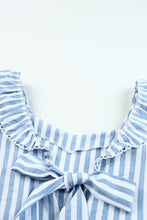 Load image into Gallery viewer, Striped Tie Back Ruffled Tank