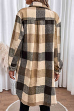 Load image into Gallery viewer, Plaid Button Down Longline Coat