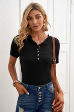 Load image into Gallery viewer, Ribbed Knit Short Sleeve Top