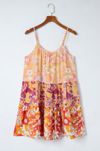 Load image into Gallery viewer, Floral Spaghetti Strap Tiered Dress