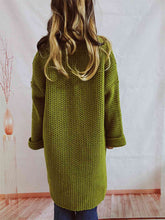 Load image into Gallery viewer, Open Front Long Sleeve Cardigan with Pockets