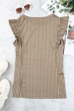 Load image into Gallery viewer, Striped Flutter Sleeve Tank