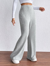 Load image into Gallery viewer, Ribbed Wide Leg Long Pants