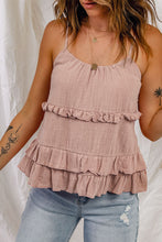 Load image into Gallery viewer, Ruffled Scoop Neck Sleeveless Cami