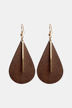 Load image into Gallery viewer, Geometrical Shape Wooden Dangle Earrings