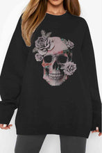 Load image into Gallery viewer, Simply Love Simply Love Full Size Dropped Shoulder SKULL Graphic Sweatshirt