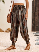 Load image into Gallery viewer, Tied Printed High Waist Pants