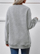 Load image into Gallery viewer, Graphic Round Neck Dropped Shoulder Sweatshirt