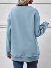 Load image into Gallery viewer, Graphic Round Neck Dropped Shoulder Sweatshirt