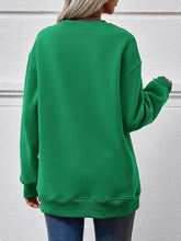 Load image into Gallery viewer, Graphic Round Neck Dropped Shoulder Sweatshirt