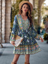 Load image into Gallery viewer, Bohemian V-Neck Long Sleeve Dress