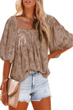 Load image into Gallery viewer, Square Neck Puff Sleeve Blouse