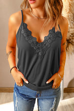Load image into Gallery viewer, Lace Trim V-Neck Cami Top