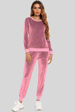 Load image into Gallery viewer, Round Neck Long Sleeve Loungewear Set with Pockets