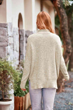 Load image into Gallery viewer, Mock Neck Rib-Knit Sweater