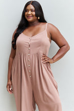 Load image into Gallery viewer, HEYSON All Day Full Size Wide Leg Button Down Jumpsuit in Mocha