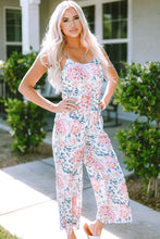 Load image into Gallery viewer, Floral Spaghetti Strap Scoop Neck Jumpsuit