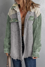 Load image into Gallery viewer, Snap Front Hooded Corduroy Shacket
