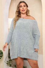 Load image into Gallery viewer, Plus Size Off Shoulder Long Sleeve Pullover Sweater